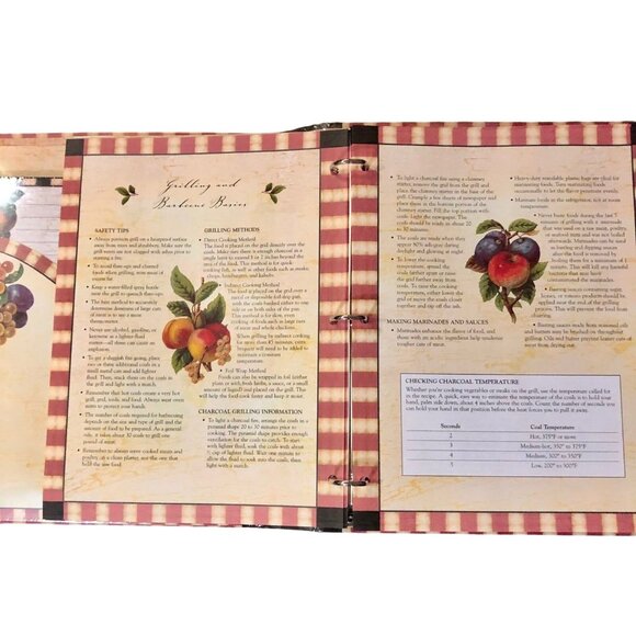 New Seasons Deluxe Recipe Binder 2003 Fruit Hardcover New Not Sealed 50 Pages - Picture 11 of 12